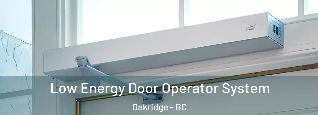  Low Energy Door Operator System Oakridge - BC