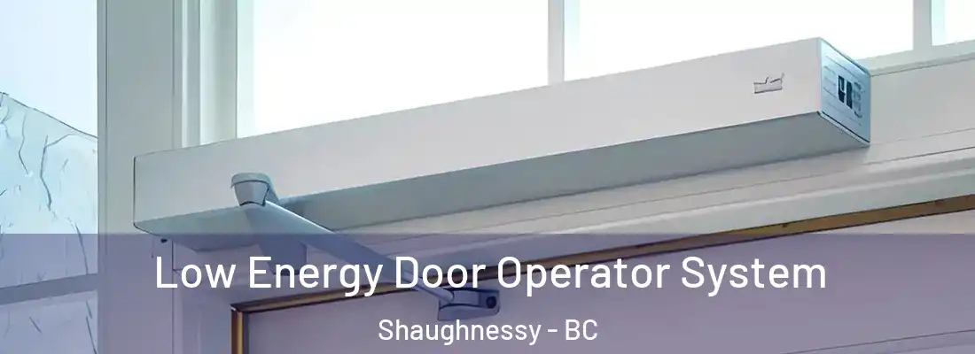  Low Energy Door Operator System Shaughnessy - BC