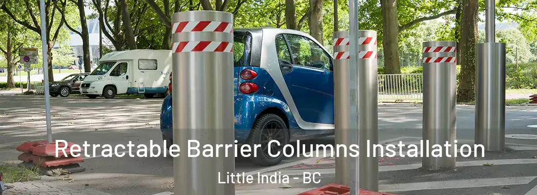  Retractable Barrier Columns Installation Little India - BC